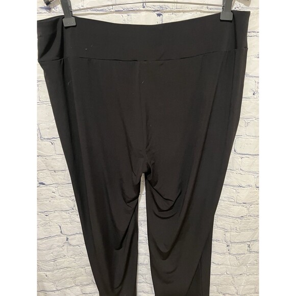 Avenue VIP KNITS Average Black Pants Elastic Pull On Waist Size 18/20 - Picture 4 of 6